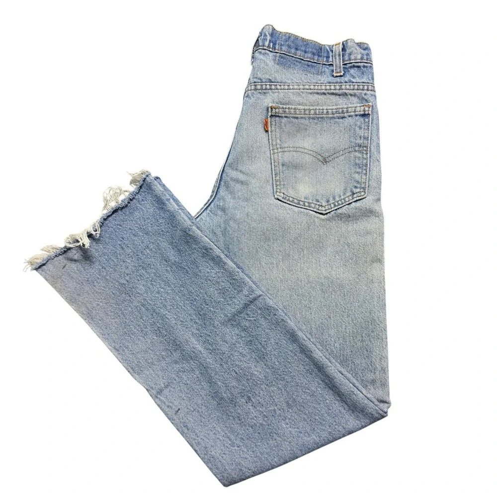 Vintage Orange Tab 517 Bootcut Jeans Mens 31x32 Light Wash Levis 40517-0215